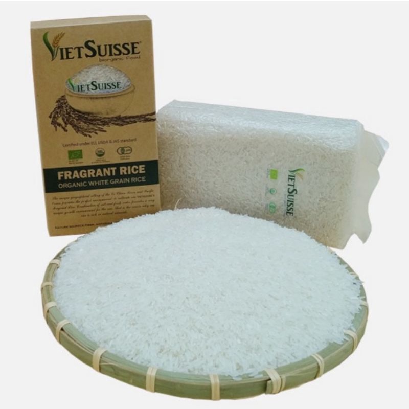 GẠO TRẮNG XÁT DỐI LỨT TÍM HỮU CƠ VIETSUISSE 1KG