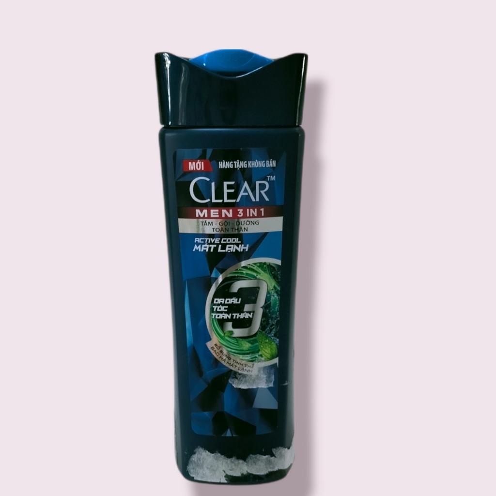 Dầu tắm gội Clear Men Cool Spost mát lạnh bạc hà 140g(Hàng Khuyến Mãi)