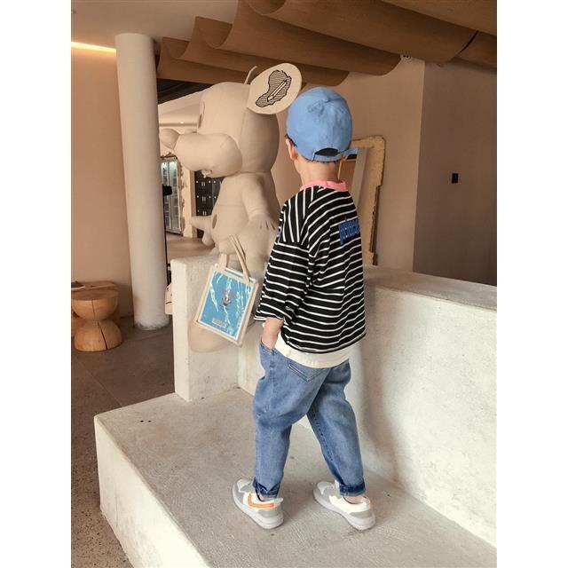 Quần Jean Dài Dáng Rộng Co Giãn Tốt Thiết Kế Mới Thời Trang Mùa Xuân Theo Phong Cách Hàn Quốc Dành Cho Bé Trai