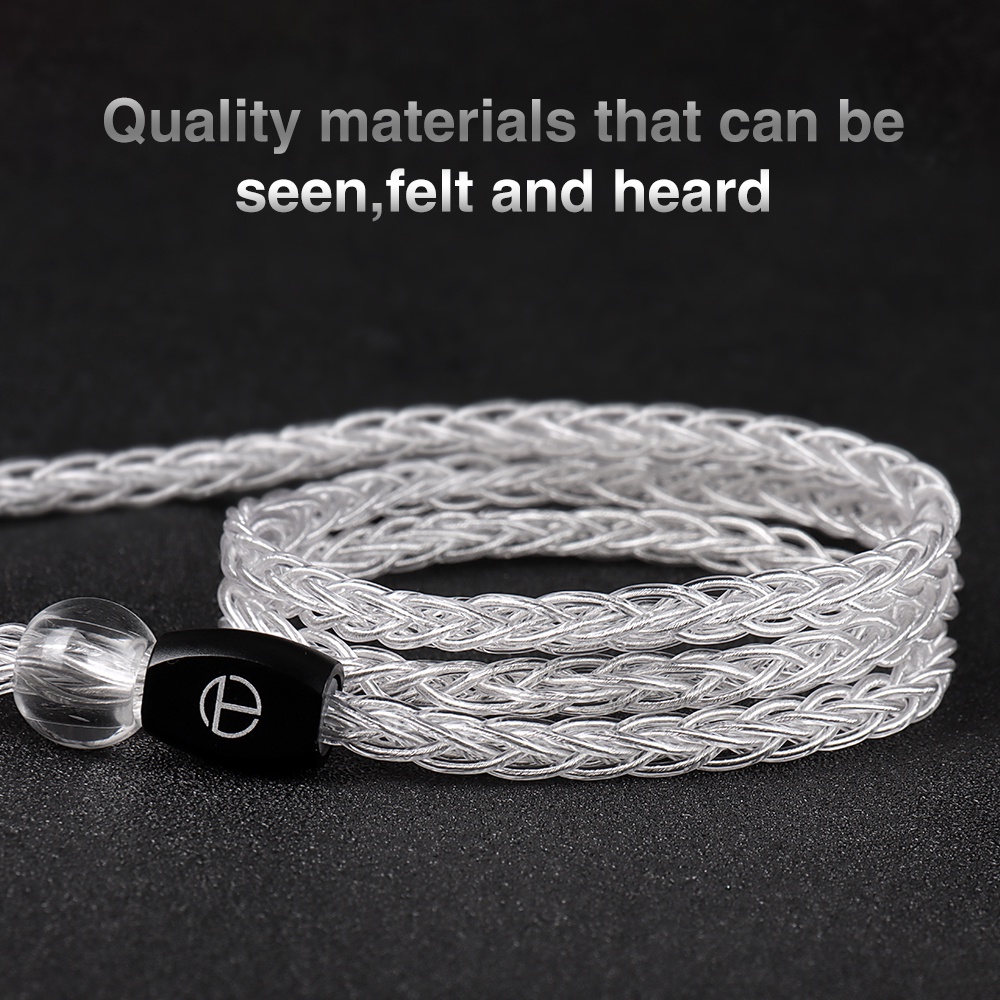 Cáp thay thế FAAEAL TRN T3 PRO 8 lõi bạc nguyên chất 2.5mm 3.5mm với kết nối MMCX 2 chân nâng cấp cho TRN VX PRO BAX