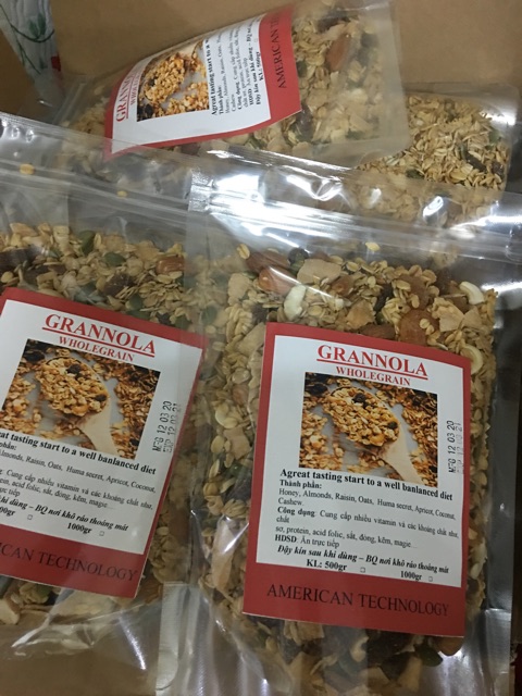 Ngũ cốc nguyên hạt Granola 1kg - Ngũ cốc Granola vị mật ong