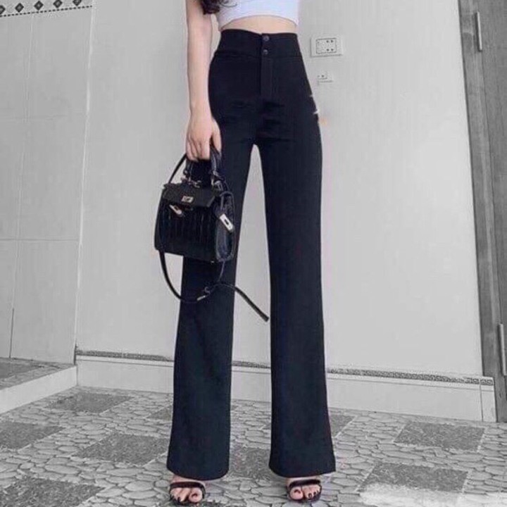 Quần ống Loe⚡️𝗫𝗔̉ 𝗞𝗛𝗢 𝟯 𝗡𝗚𝗔̀𝗬⚡️2cúc,cạp cao chẩn fom . | BigBuy360 - bigbuy360.vn