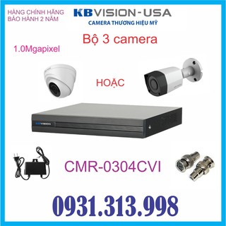 TRỌN BỘ 3 CAMERA KBVISION 1.0MP KX-1003C4/ KX-1004C4