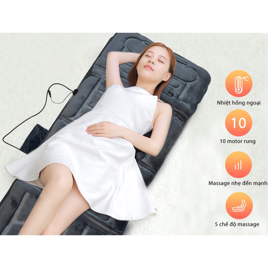 Nệm Massage Toàn Thân nhiệt và hồng ngoại OKACHI JP-M799