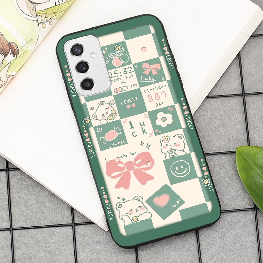 Ốp lưng Samsung M52  in hình cao cấp mẫu kẻ caro,mikenbe@r siêu hot