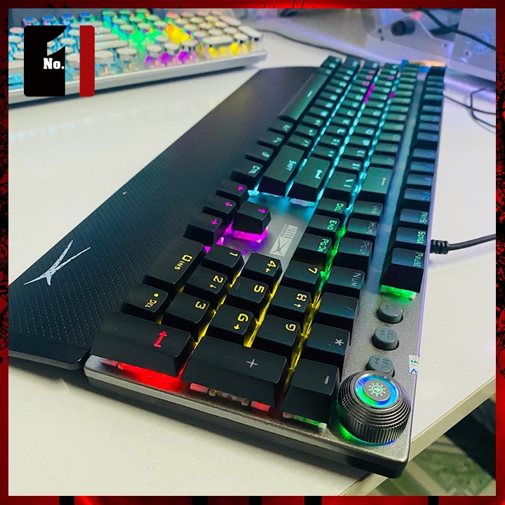 Bàn Phím Cơ Gaming Keycap Xuyên Led ALTEC ALGK 8614 Led Rgb Bàn Phím Máy Tính Laptop Có Nút Điều Chỉnh Âm Lượng
