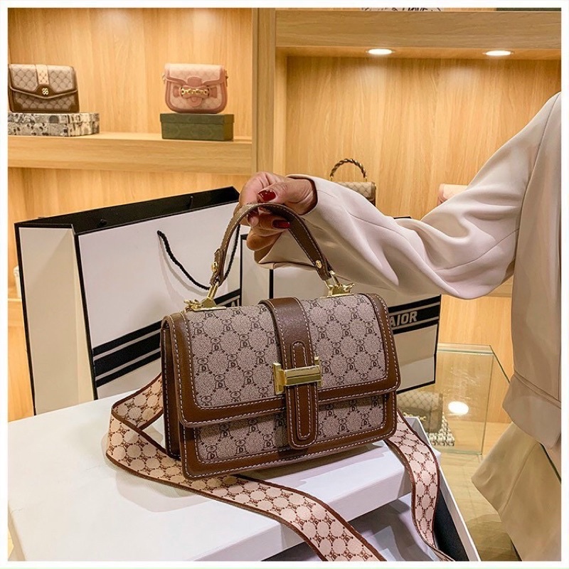 Túi Xách Nữ Đeo Chéo Hoạ Tiết, Túi Nữ Đeo Vai Bản 2 Dây