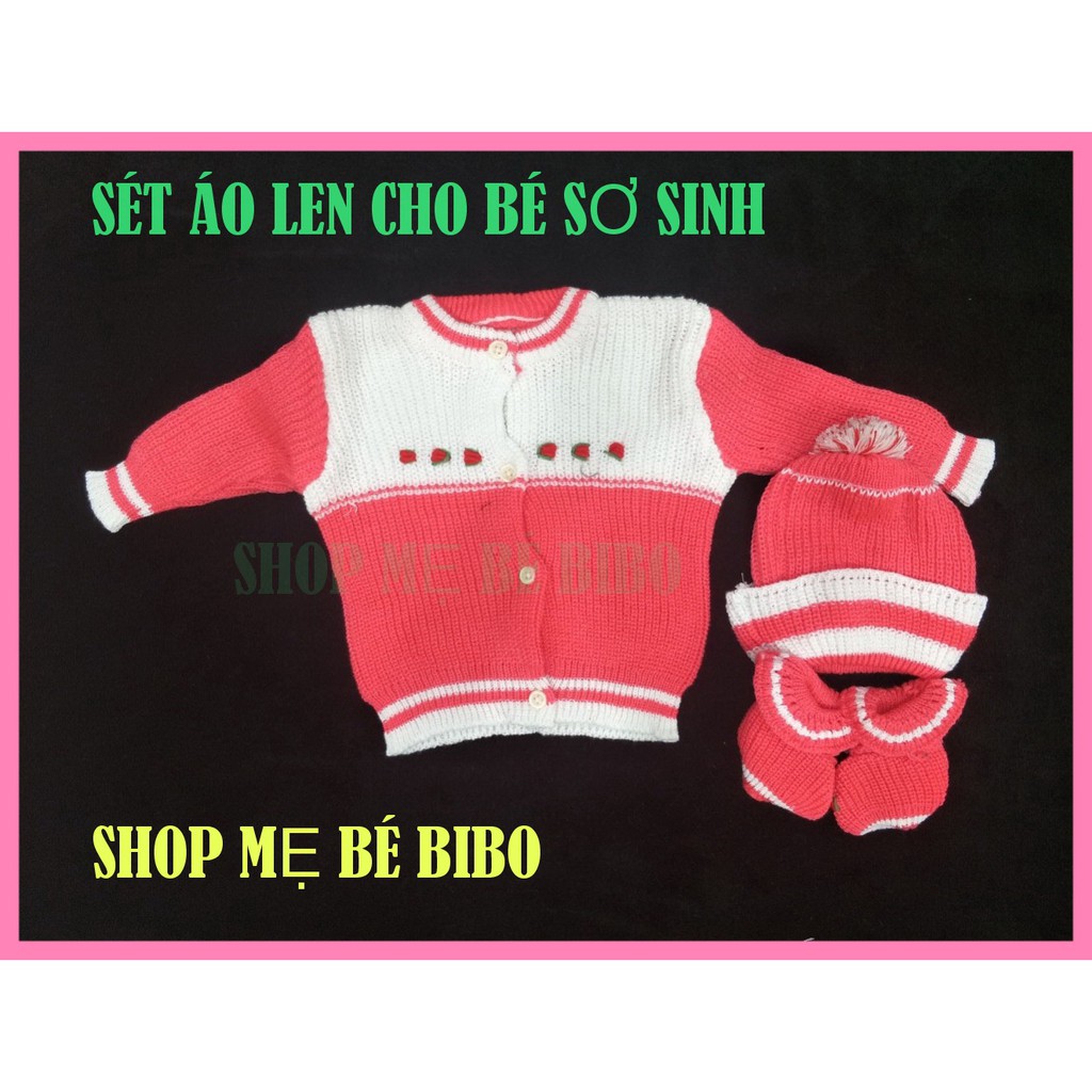 BỘ LEN MẶC ẤM CHO TRẺ SƠ SINH ( LOẠI DÀY DẶN )