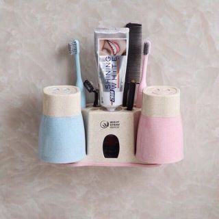 Bộ nhả kem đánh răng lúa mạch 2 cốc