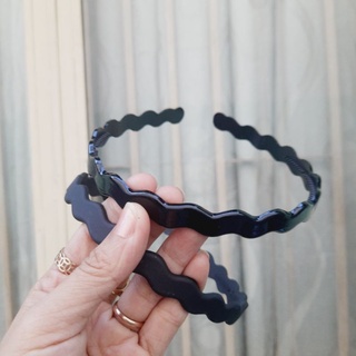 Bờm cài tóc bản dợn đen bóng/đen nhám (bản 1cm)