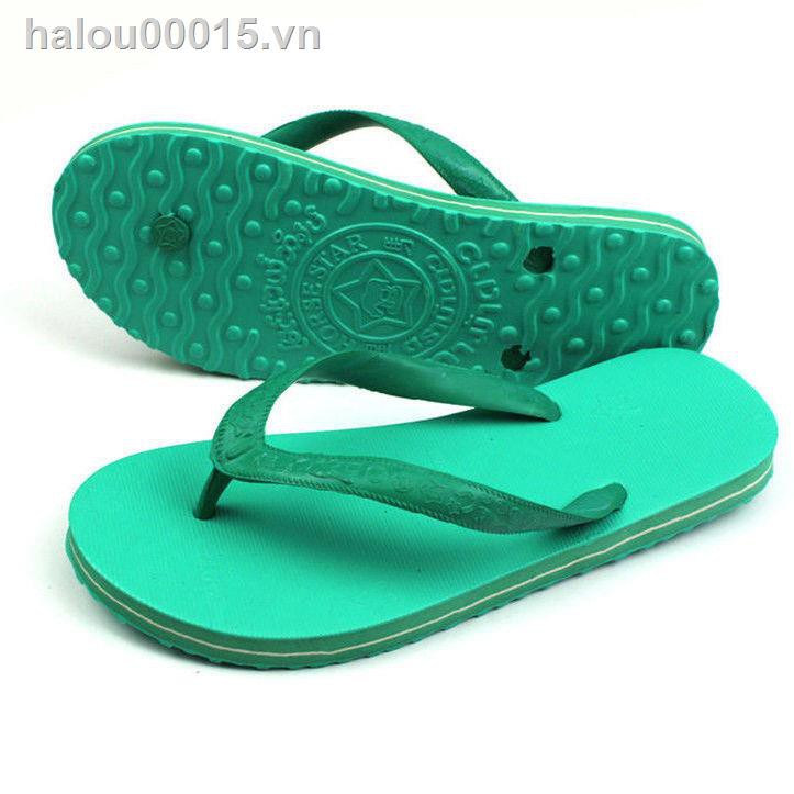 ✿Ready stock✿  Thai Xingma flip flops rubber sole wear-resistant, non-slip deodorant men s trendy Thailand Vietnam beach slippers