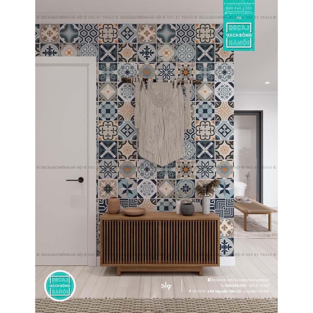 Decal gạch bông trang trí SET #gothic_full_icon_mix