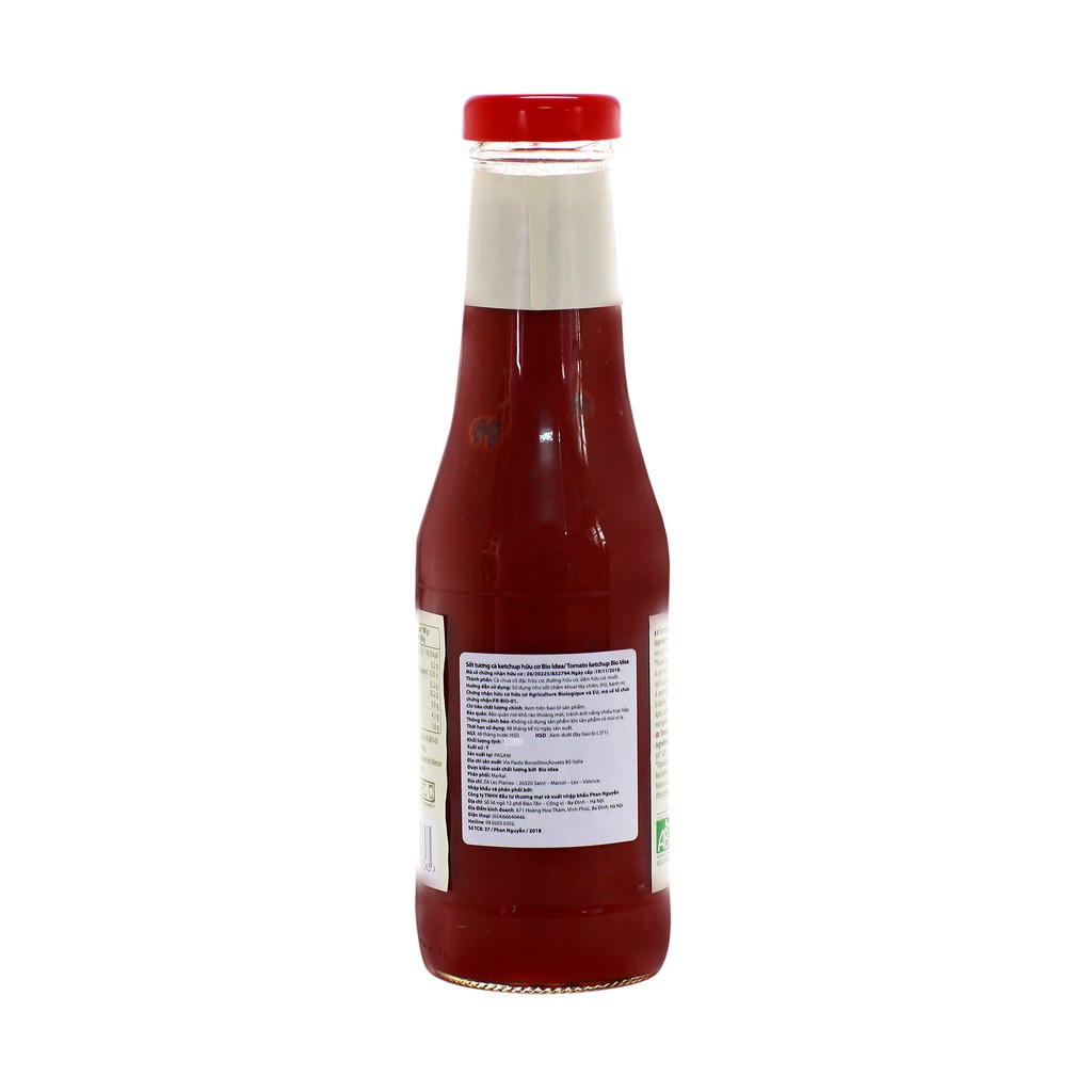 Sốt Tương Cà Ketchup Hữu Cơ Bio Idea/ Luce 500g