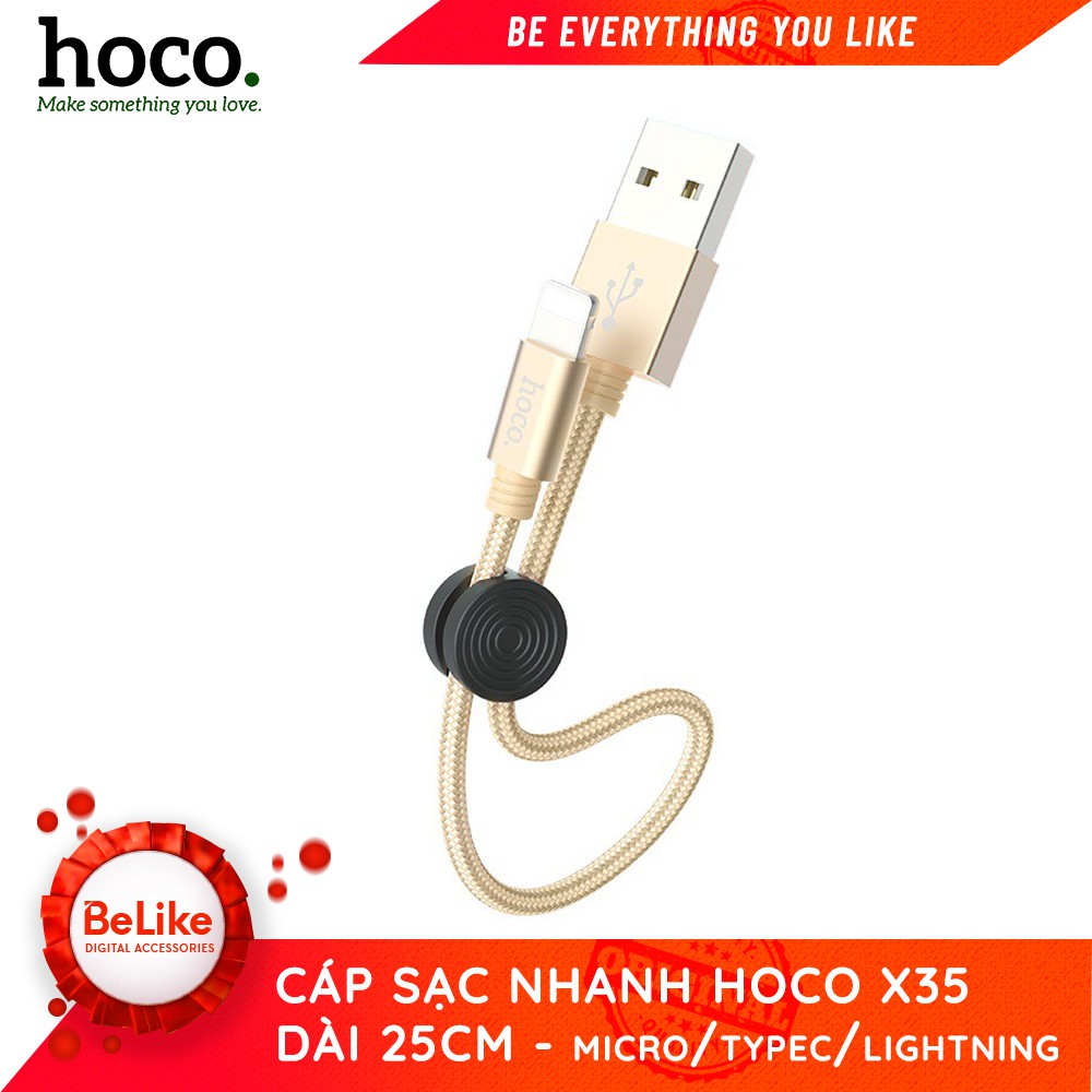 Cáp Sạc Nhanh Và Truyền Dữ Liệu Hoco X35 Dài 25cm