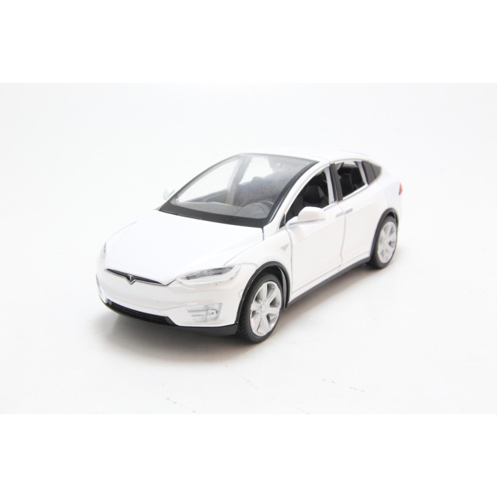 MÔ HÌNH XE XE MÔ HÌNH TESLA MODEL X WHITE 1:32 PROSWON