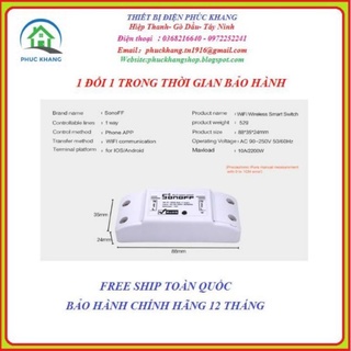 Bô điều khiển thiết bị qua điện thoại sonoff basic