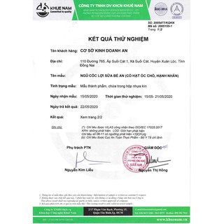 Ngũ cốc lợi sữa Bé An (Có hạt óc chó, hạnh nhân)