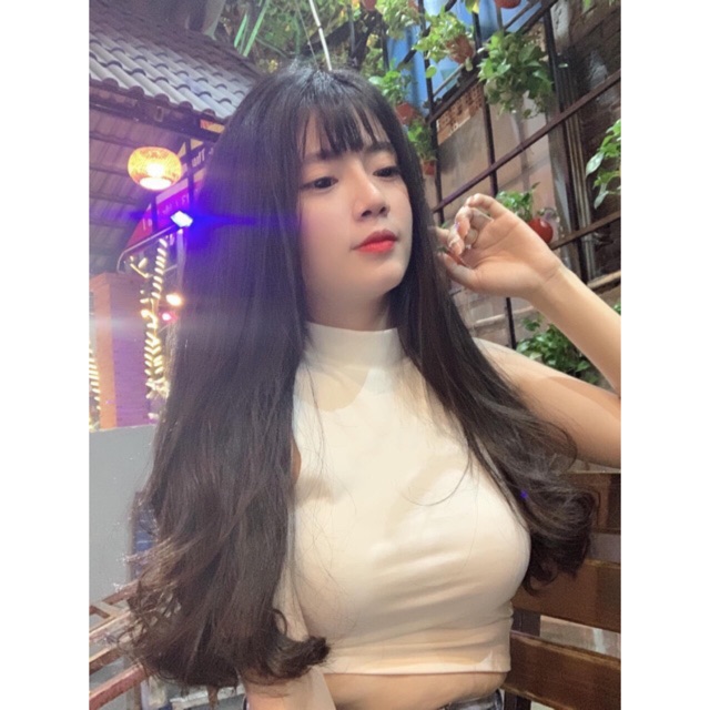 Áo ba lỗ cổ cao form croptop cho nàng cá tính ( thun borip ) - Carotshop - CRS