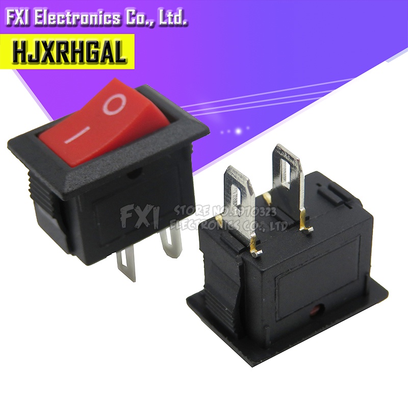 Set 10 Công Tắc Ấn 10x15mm SPST 2Pin 3pin 3A 250V KCD11 10MM * 15MM Cho Tàu Thuyền