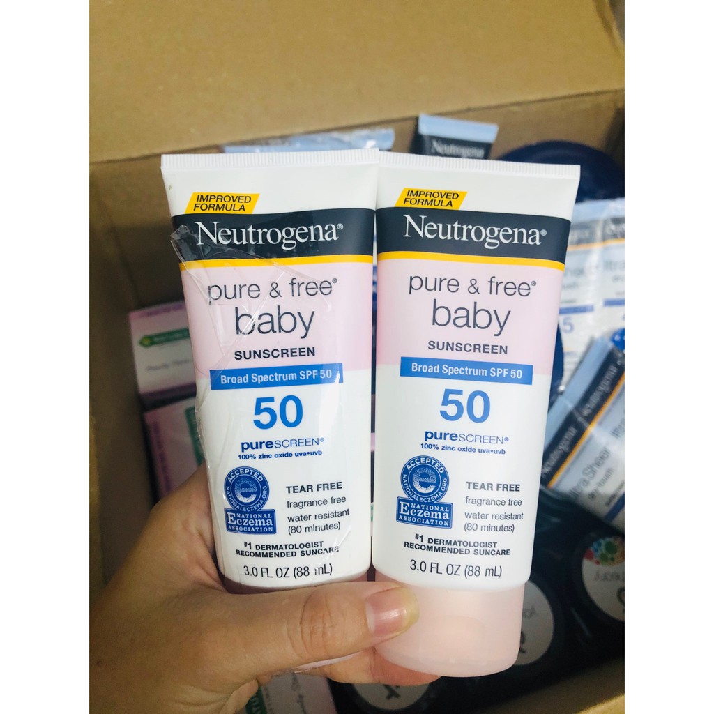 Kem chống nắng Neutrogena Pure Free Baby SPF 50 (Set 2 tip)