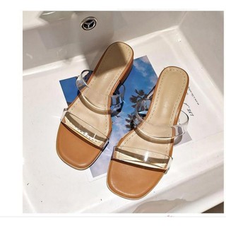 Guốc 2 Quai Trong Gót Bò  CG0398
