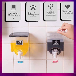 Hũ đựng gia vị gắn tường đa năng,Hộp  gia vị giá rẻ ,  hũ đựng gia vị ép nhựa,  tiện lợi gọn gàng  đựng dầu ăn