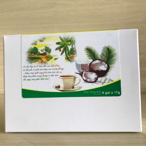 [TẶNG THÊM GÓI CÀ PHÊ 17G] Cà Phê Sữa Dừa Hòa Tan VIKIN, hộp 6 gói x 17g ,tiện lợi, nguyên chất và an toàn cho sức khỏe. | BigBuy360 - bigbuy360.vn
