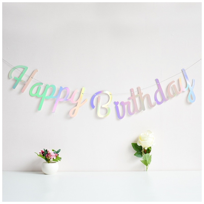 Banner Chữ Happy Birthday Màu Vàng Đồng Độc Đáo Trang Trí Tiệc Sinh Nhật