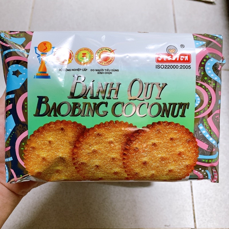Bánh quy dừa Jessica bạc( tròn&vuông)