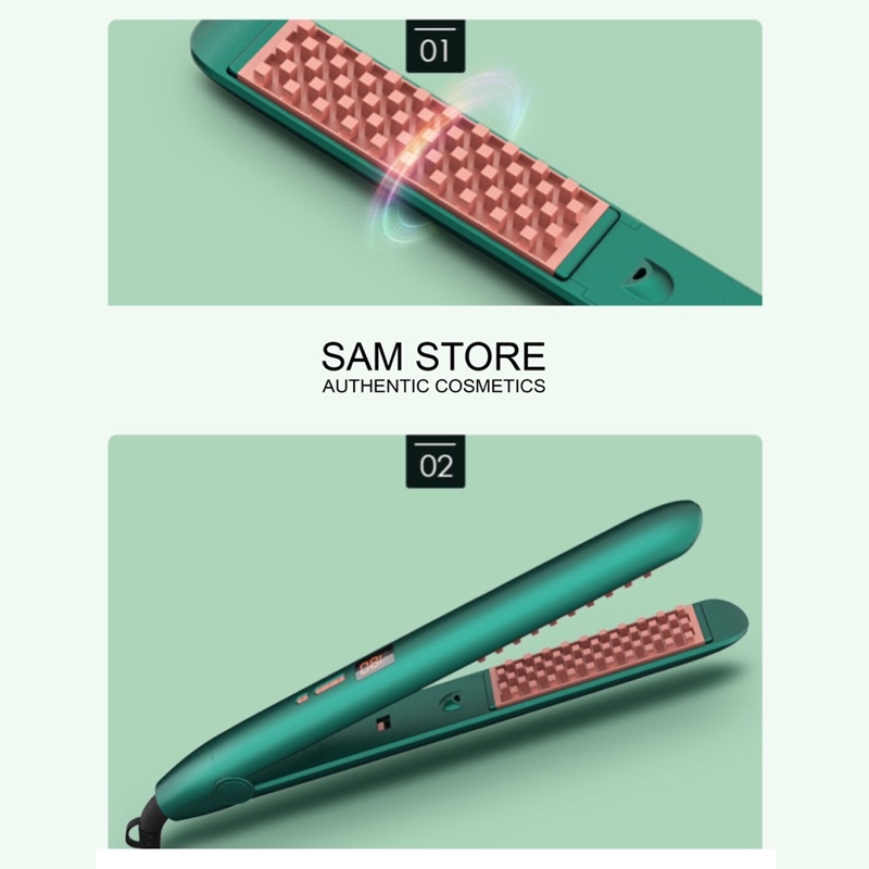 Máy dập phồng size bé SAM STORE chân vuông, dập không lộ mối tóc 2in1 vừa dập vừa là