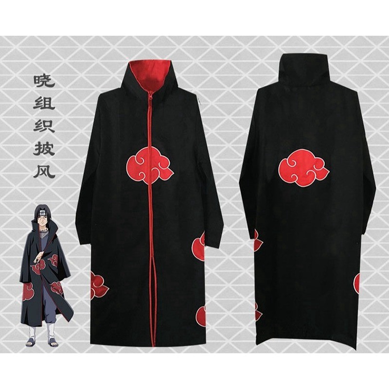 Áo khoác phong cách Akatsuki Naruto dùng hóa trang Halloween