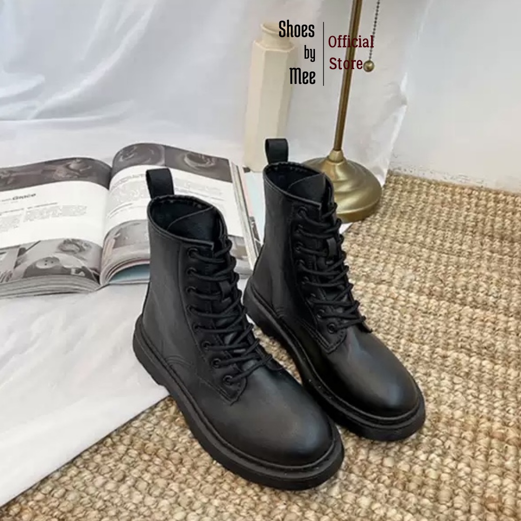 Giày Bốt Nữ Cao Cổ, FULLBOX 2021, Shoes by Mee Boots Cao Cổ Cao Cấp, Dễ Mix Đồ, Phong Cách Hàn Quốc, Lót Nỉ Êm Chân | BigBuy360 - bigbuy360.vn