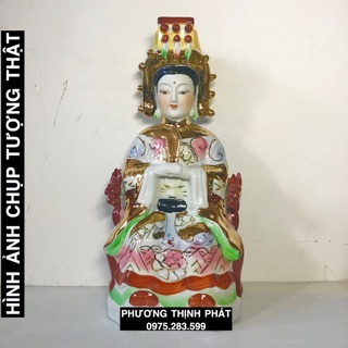 Tượng Bà Thiên Hậu Thánh Mẫu Sứ Cao 35Cm