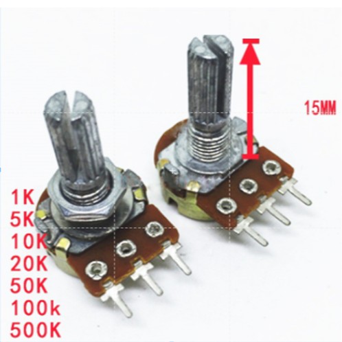 Chiết áp đơn 5K 10K 20K 50K 100K 500K dùng cho âm thanh