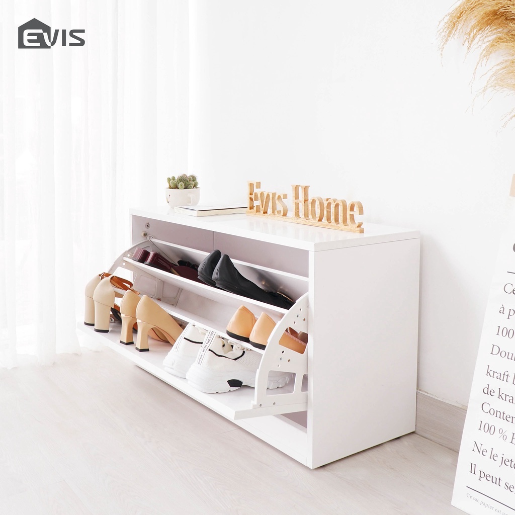 Tủ Giày Dép Evis Home - Kiểu Dáng 1 Ngăn Nhỏ Gọn - Thiết Kế Kết Hợp Ghế Ngồi Tiện Nghi Hiện Đại