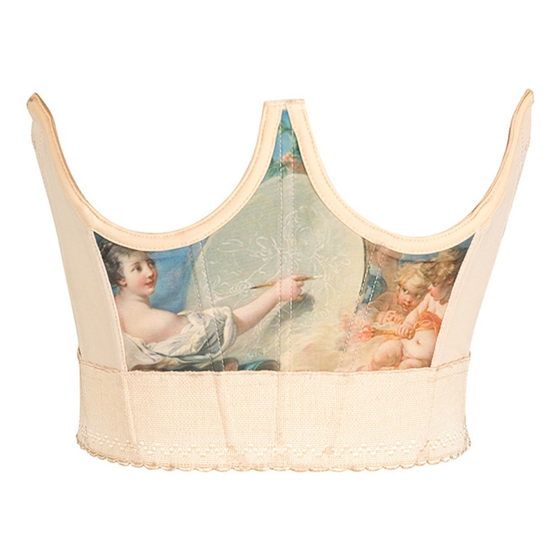 Áo Lót Corset Màu Đen Có Hình Tranh Sơn Dầu Cho Nữ