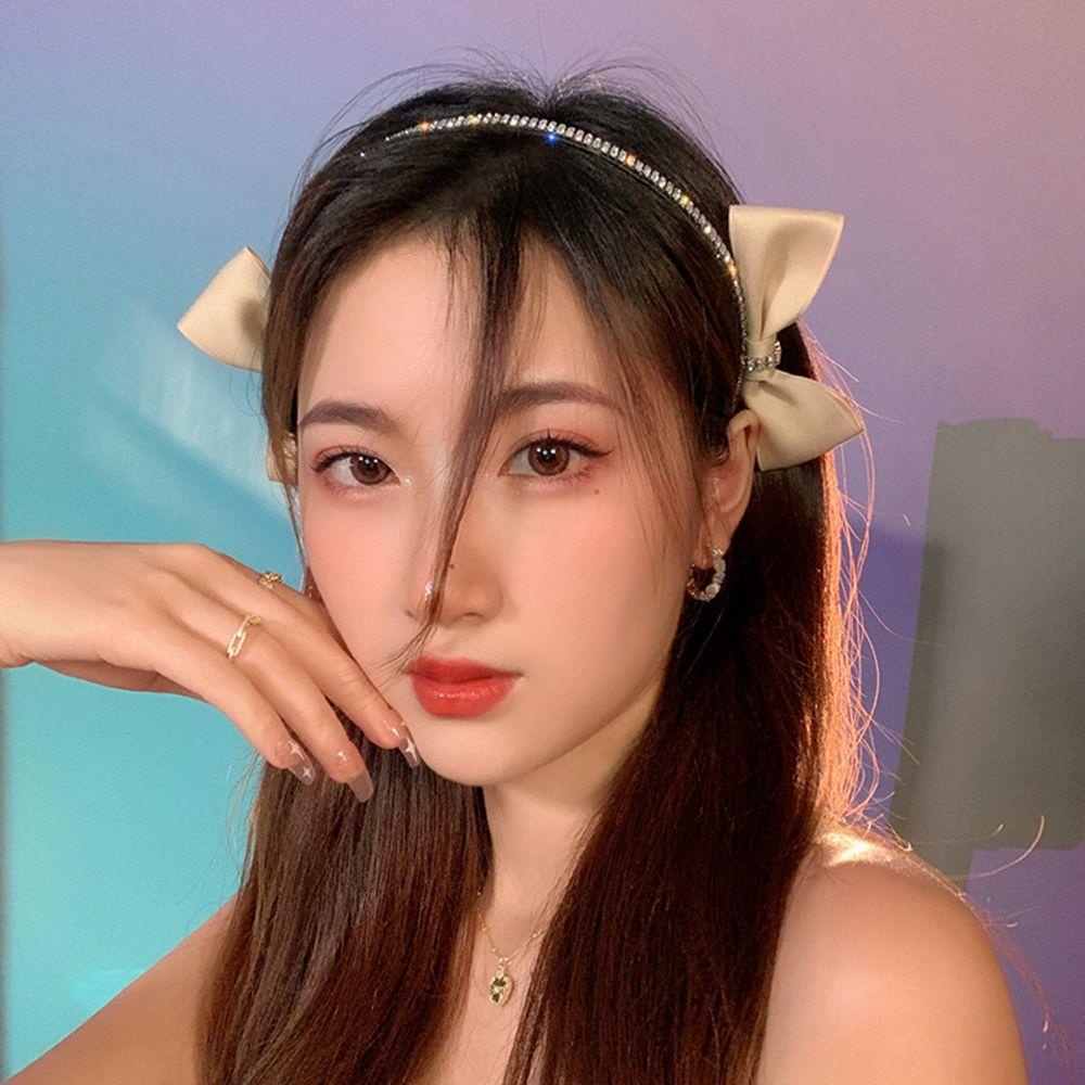 Băng Đô Cài Tóc Đính Nơ Đôi Phong Cách Retro WMES15H Cho Nữ