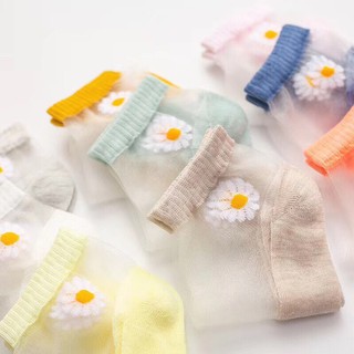 Túi 10 đôi tất lưới ren hoa cúc