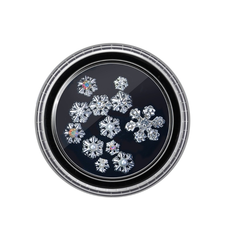 Hạt Đá 3D Hình Bông Tuyết Tuần Lộc Giáng Sinh Trang Trí Móng Nghệ Thuật