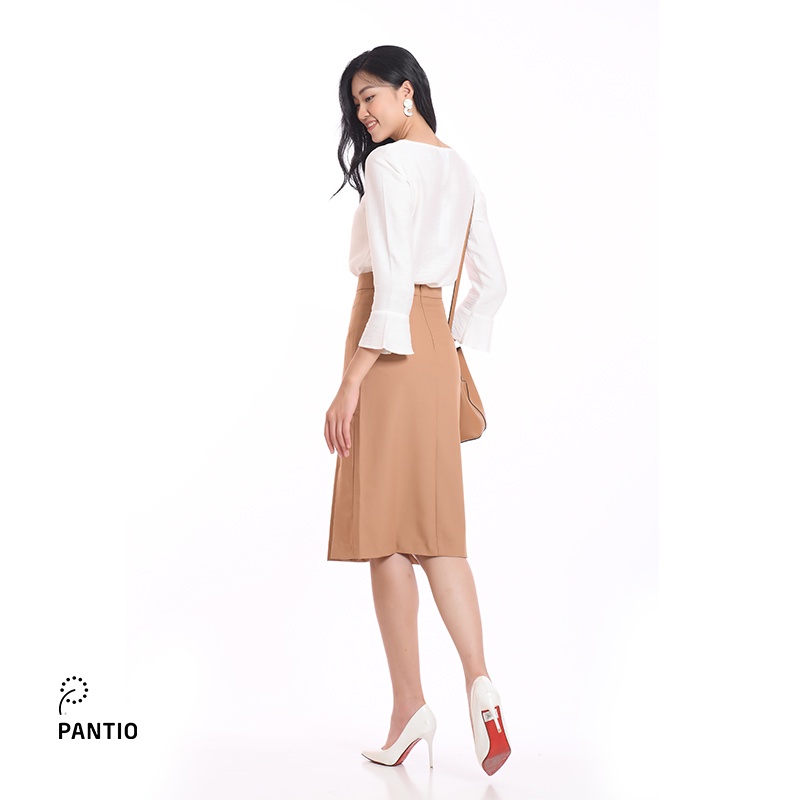 Áo sơ mi chất liệu thô mỏng dáng suông FAS52149- PANTIO
