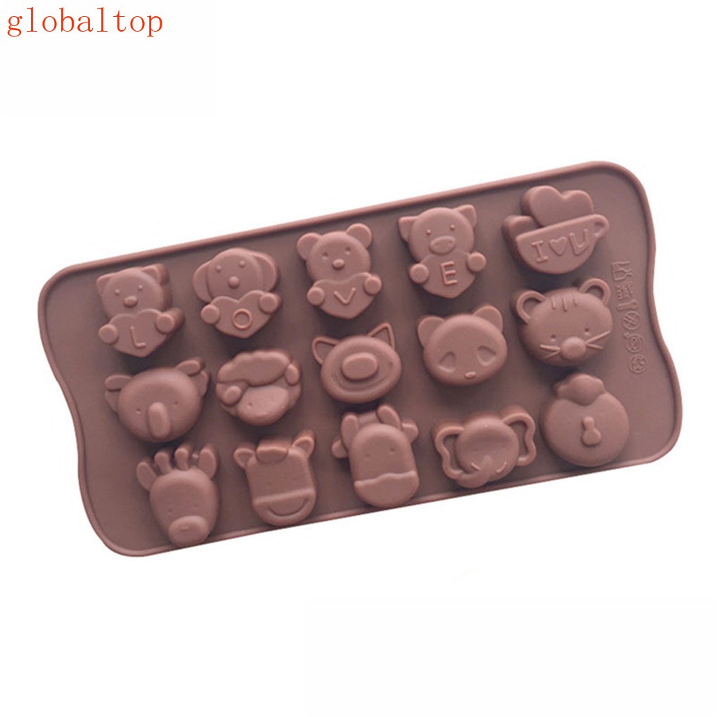Khuôn silicone tạo hình động vật làm bánh kẹo dễ thương