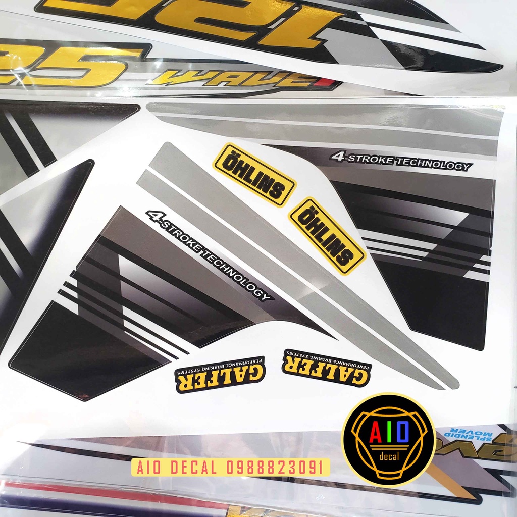 Tem Ghép Crom Wave 110cc Ver 1 - Ảnh Thật