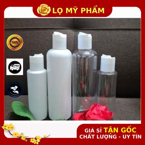 Chai Chiết Mĩ Phẩm ❤ GIÁ TỐT NHẤT ❤ Chai nhựa pet nắp nhấn 250ml,200ml,150ml , Chai lọ chiết mỹ phẩm , phụ kiện du lịch