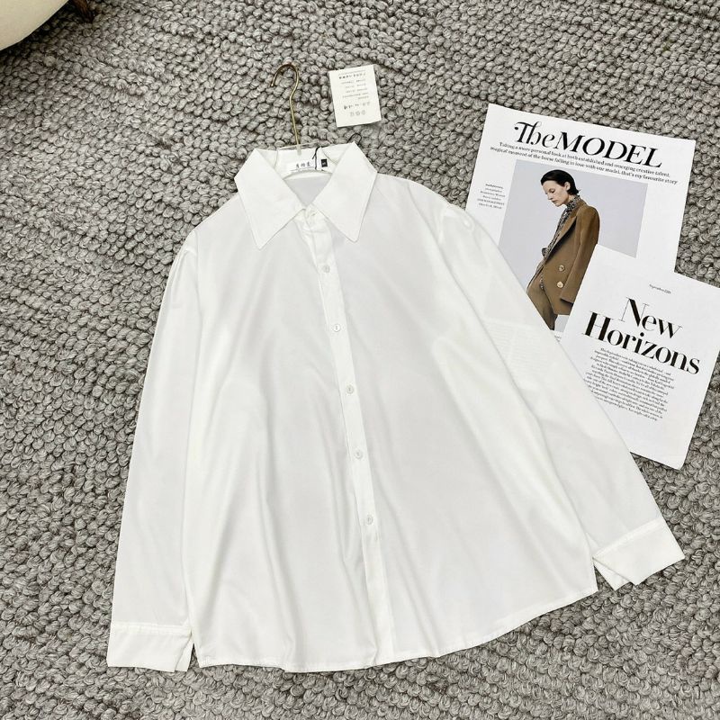 Sơ mi BIGSIZE dài tay Trơn Cực Basic cho Nàng CHUBBY TT01