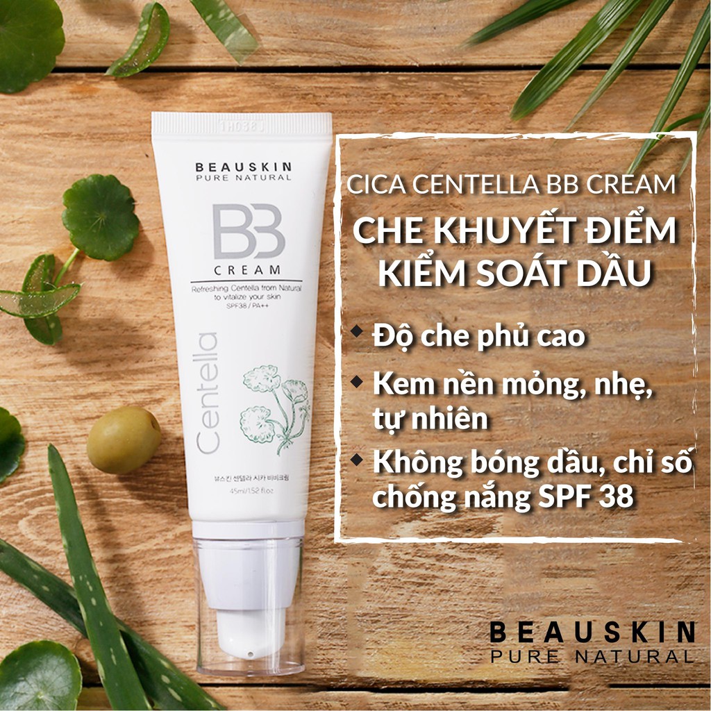 Kem nền kiểm soát dầu Beauskin Centella Cica BB Cream Hàn Quốc 45ml