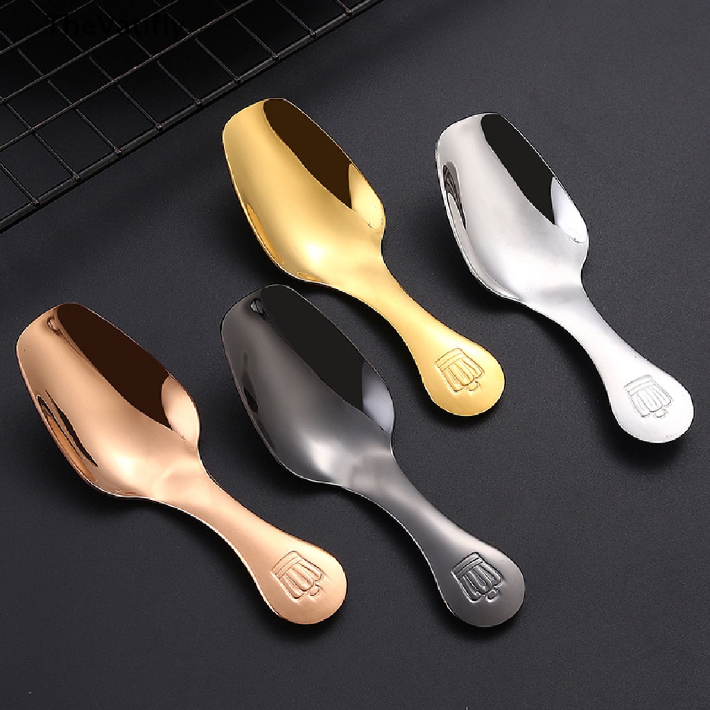 1 Muỗng Múc Gia Vị Bằng Thép Không Gỉ Tay Cầm Ngắn Cho Trẻ Em