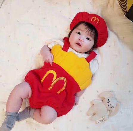 Áo liền thân 2 dây + nón đáng yêu cho bé