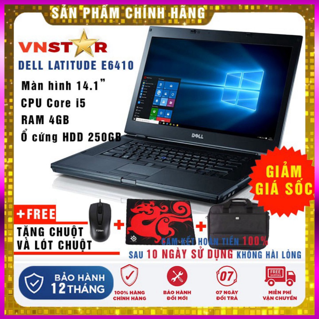 FREE SHIP LAPTOP DELL E6410 - Core i5, Ram 4G, HDD 250Gb, 14 inch - Hàng nhập khẩu ....!