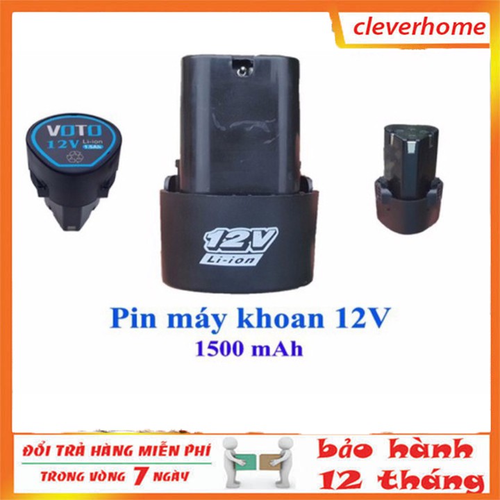 Pin khoan 12V, cầm tay giá rẻ Li-ion 1500mAh