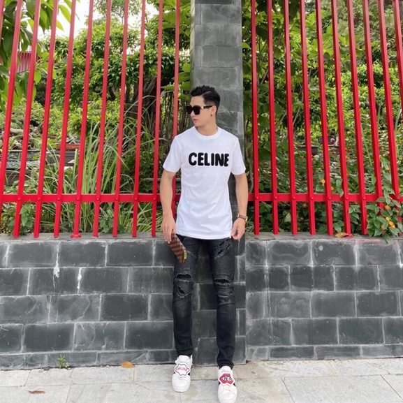 Áo Phông Nam . Áo thun Nam Nữ Thêu Chữ Celi Chất Vải  100% Cotton Co Giãn 4 Chiều DT Fashion Menwear